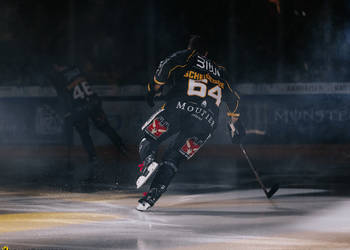 64 Scheidegger Joel, C.G Photographie, Colin Girard, GSHC, Genève Servette Hockey Club, HCA, HCAjoie, Hockey Club Ajoie, NL, National League, Porrentruy, RAIFFEISEN ARENA, Saison 2023-24, entrée joueurs, hockey