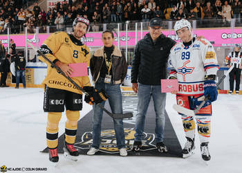 Beutcher du match, C.G Photographie, Club National League, Colin Girard, Fin de match, HCA, HCA Vs EHCK, HCAjoie, Hockey Club Ajoie, Maillot Jaune, NL, National League, Porrentruy, RAIFFEISEN ARENA, Saison 2024-25, hockey