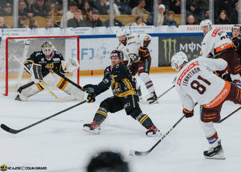 26 Fey Kevin, C.G Photographie, Club National League, Colin Girard, HCA, HCAjoie, Hockey Club Ajoie, Joueurs 1ERE, NL, National League, Porrentruy, RAIFFEISEN ARENA, Saison 2024-25, hockey, maillot noir