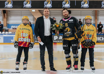 500e Match HCA, 8 Devos Philip-Michaël, Admin, C.G Photographie, Club National League, Colin Girard, HCA, HCA Vs EHCB, HCAjoie, Hockey Club Ajoie, Joueurs 1ERE, Kimmo Bellmann, NL, National League, Porrentruy, RAIFFEISEN ARENA, Saison 2024-25, hockey, jubilé, maillot noir