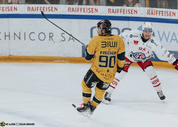 90 Fischer Jannik, C.G Photographie, Club National League, Colin Girard, HCA, HCA Vs SCRJ, HCAjoie, Hockey Club Ajoie, Joueurs 1ERE, NL, National League, Porrentruy, RAIFFEISEN ARENA, Saison 2024-25, hockey