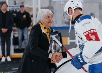 C.G Photographie, Club National League, Colin Girard, Elisabeth Baume-Schneider, HC Ajoie, HCA, NL, National League, RAIFFEISEN ARENA, Saison25-26, Tatar, conseillère fédérale, hockey, invité spéciale