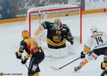 29 Noah Patenaude, C.G Photographie, Club National League, Colin Girard, HC Ajoie, HCA, NL, National League, RAIFFEISEN ARENA, Saison 2025-26, Saison25-26, but encaissé, hockey