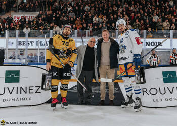 70 Romanenghi Matteo, C.G Photographie, Club National League, Colin Girard, Fin de match, HC Ajoie, HCA, HCA Vs EVZ, NL, National League, RAIFFEISEN ARENA, Rouvinez, Saison 2025-26, Saison25-26, hockey, meilleurs joueurs, sponsor