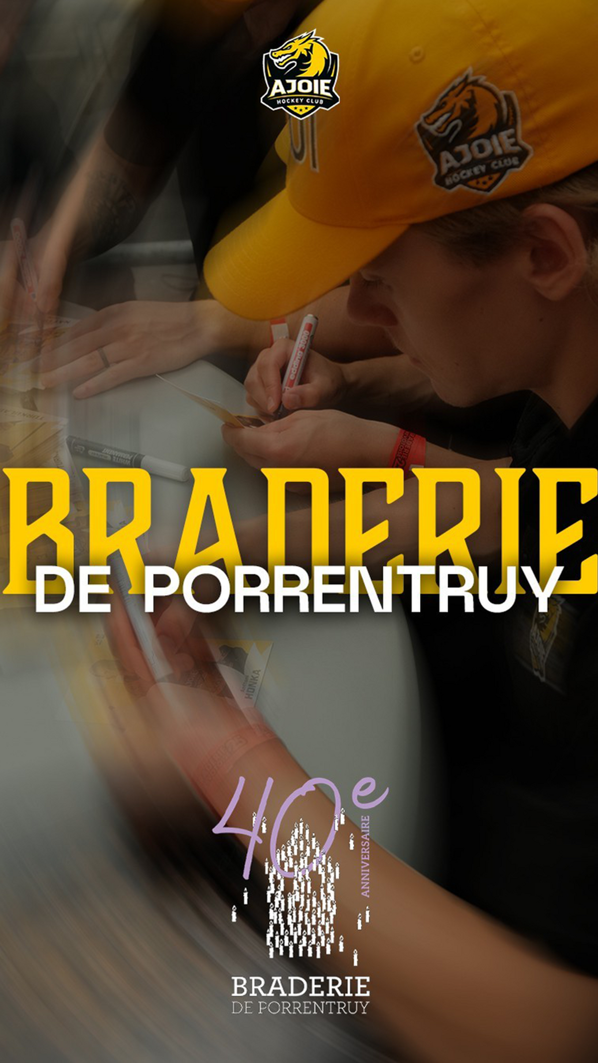 Présentation d'équipe à la Braderie de Porrentruy