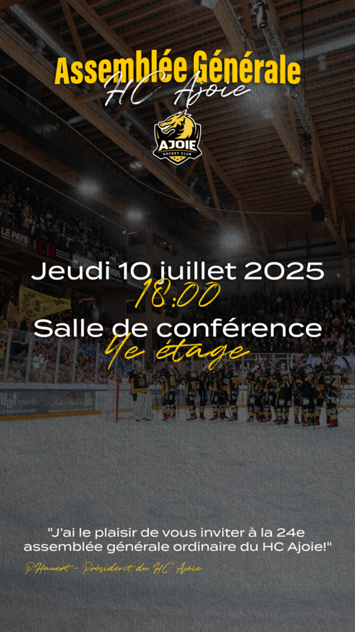 Assemblée Générale 2025 du HC Ajoie SA