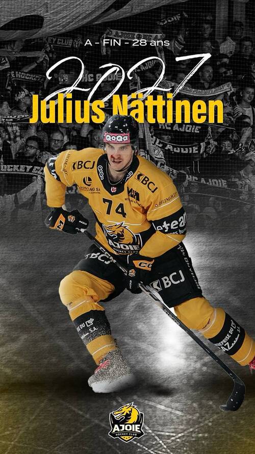 Julius Nättinen reste fidèle au HC Ajoie