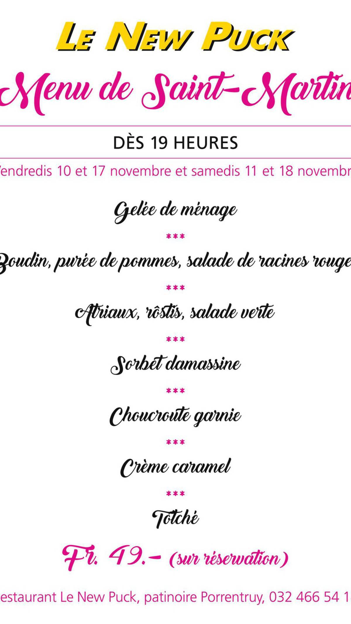 Venez mangez le menu de Saint-Martin au New Puck