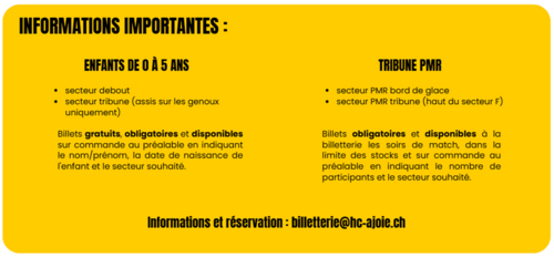 infos importantes