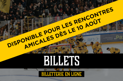 lien vers la vente de billets au match indisponible jusqu'au 10 août